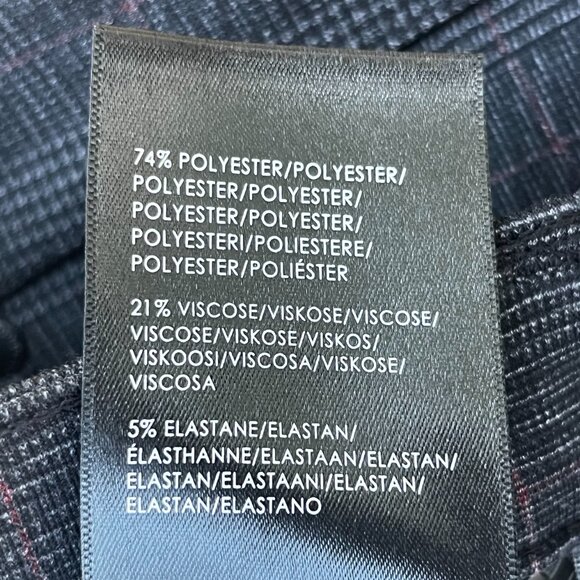 LIVERPOOL PLAID CROPPED DRESS PANTS WOMEN’S 14/32 Petite Gray High Rise Stretch - Picture 10 of 15